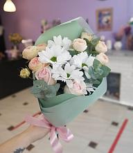 Букет милый в Кулебаки Букет цветов из: Хризантемы и Розы в Кулебаки