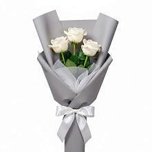 Букет 3 белые розы #REPLACE_PRED# Кулебаки