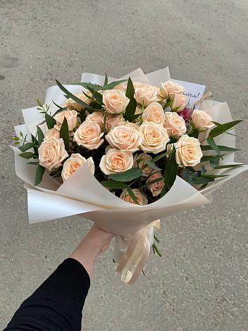 Букет Кремовые розы Латте в Кулебаки