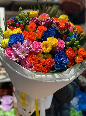 Букет цветов из: Розы и Хризантемы в Кулебаки